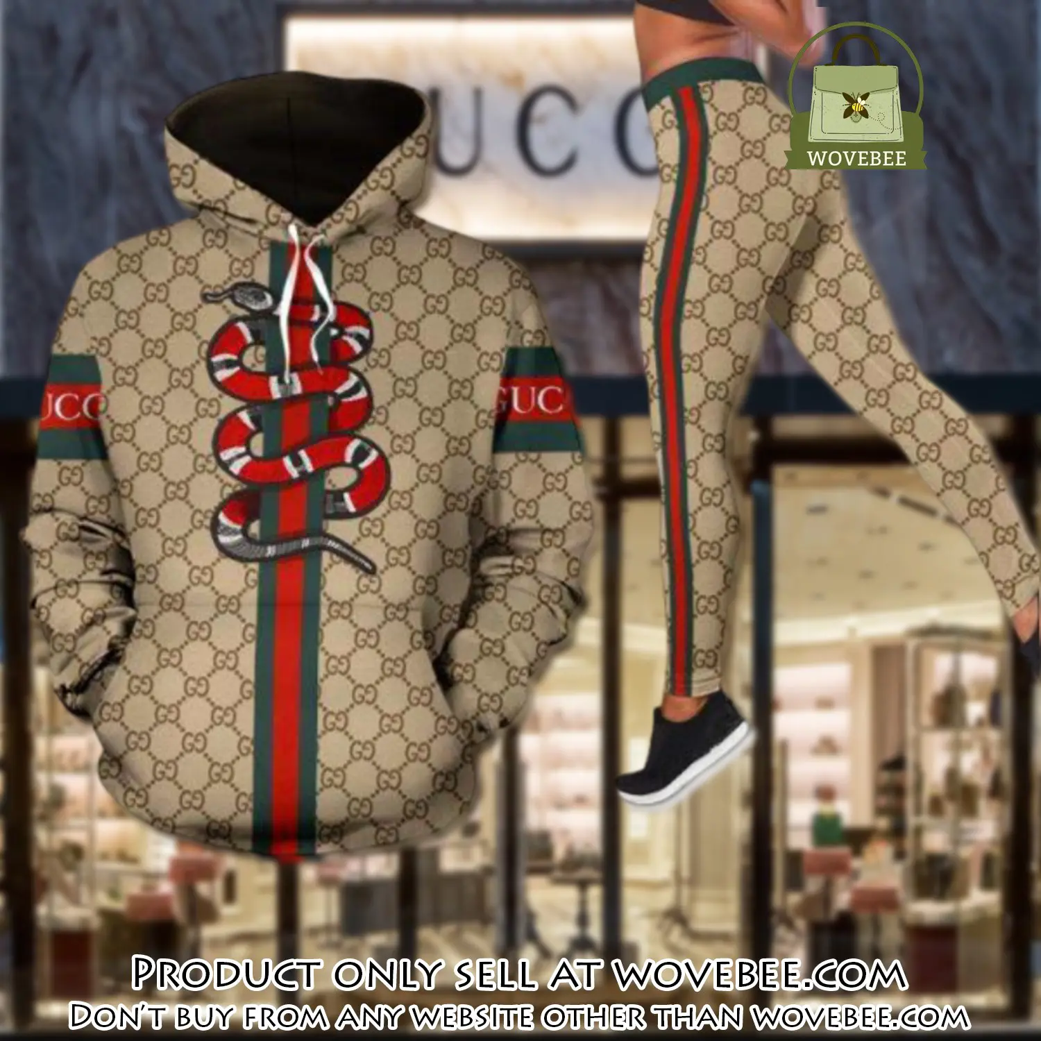 Gucci snake hoodie legging set luxury for women wvb5815610